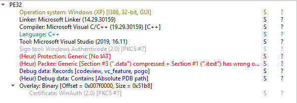 DiE output of AnyDesk.exe